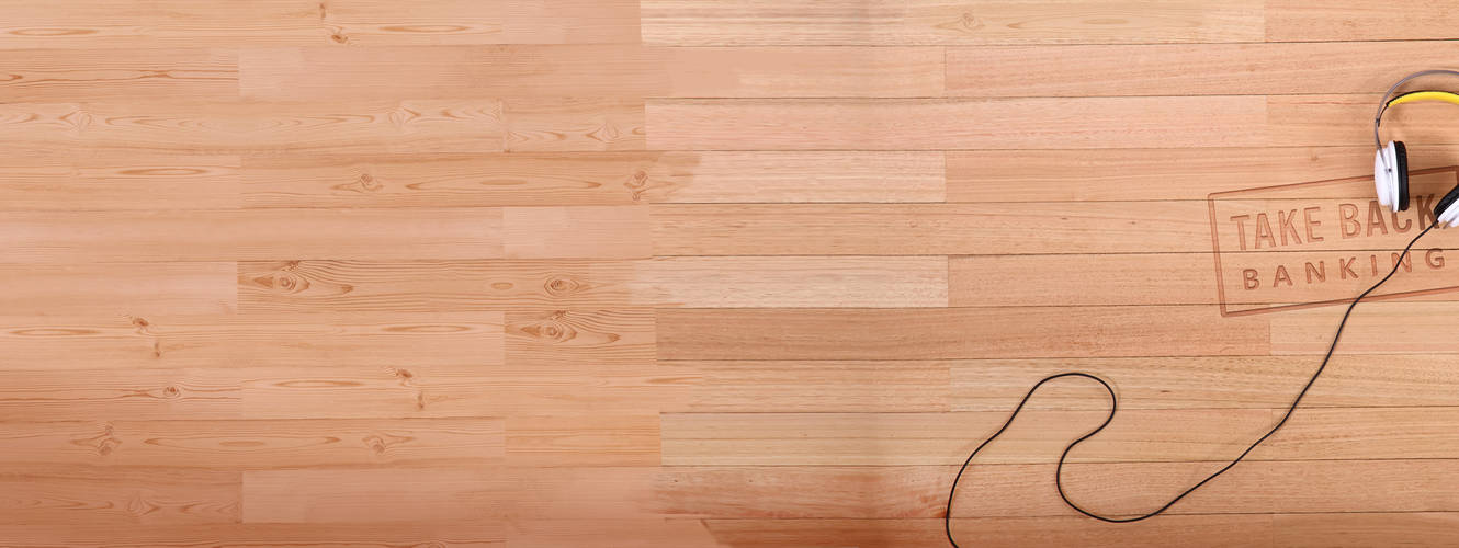 Wooden floor with headphone on it.